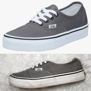 Vans Trainers Lace Up Low Top Sneakers in Pewter / Black